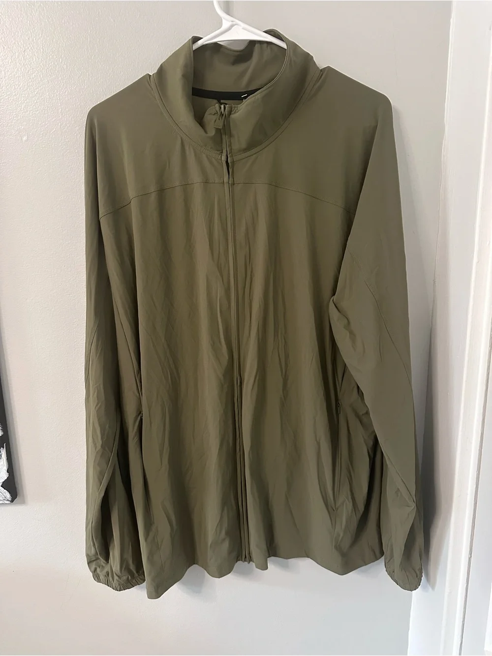 All in Motion Men's Lightweight Tricot Jacket, Green, NWT, L
